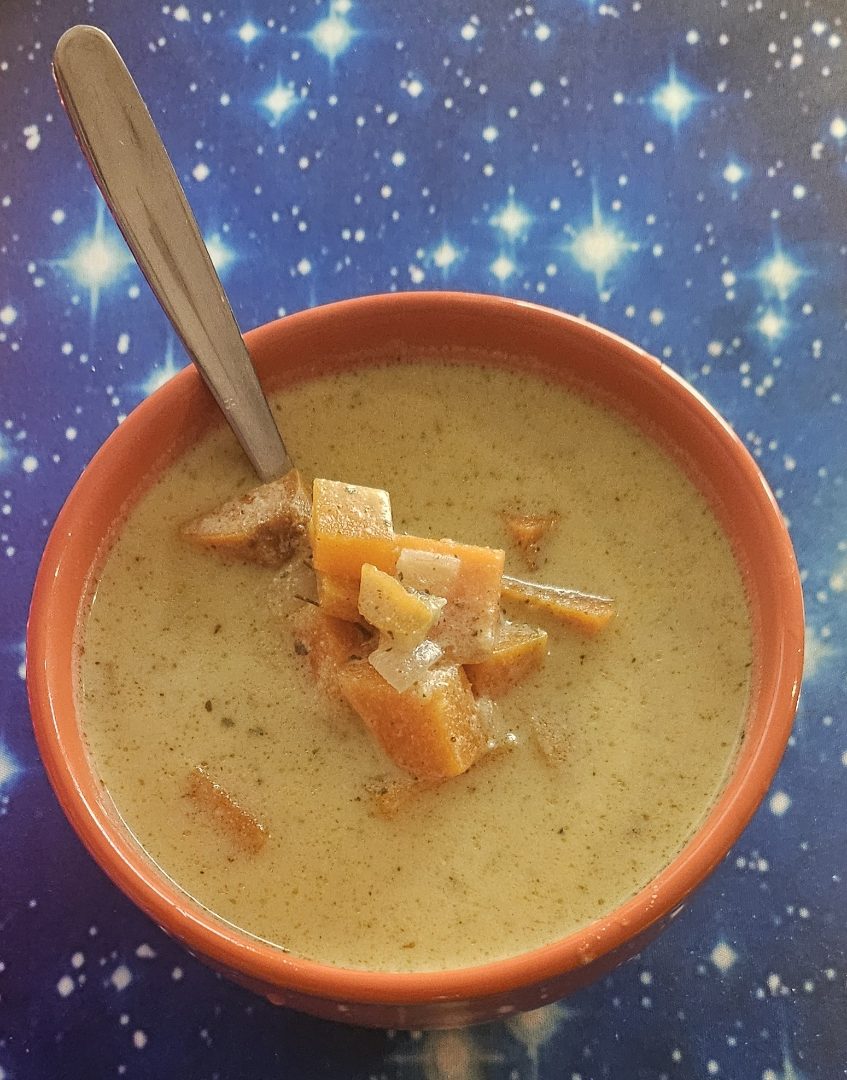 Ich habe es zwar nicht püriert, aber es ist mega lecker. Mmmhhmm.
