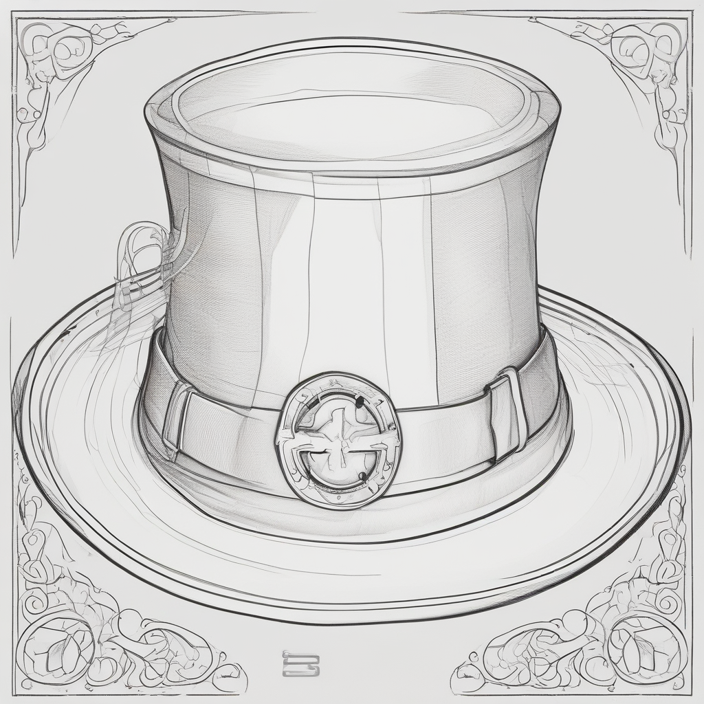 Colorless pilgrim hat with a buckle

