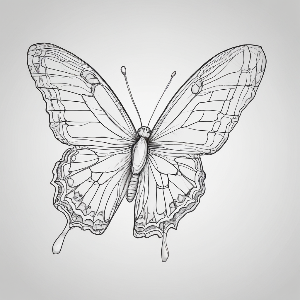 drawing of simple butterfly 