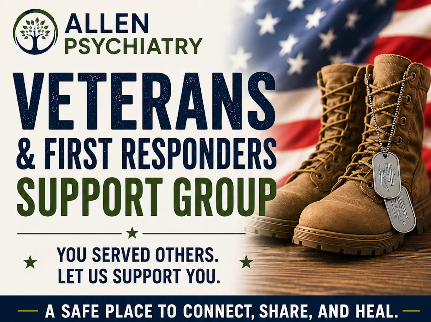 Veterans and First Responders Support Group at Allen Psychiatry