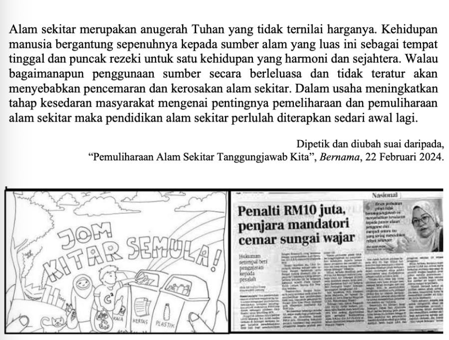 Soalan Bahagian A BM Sabah Kota Kinabalu 2024