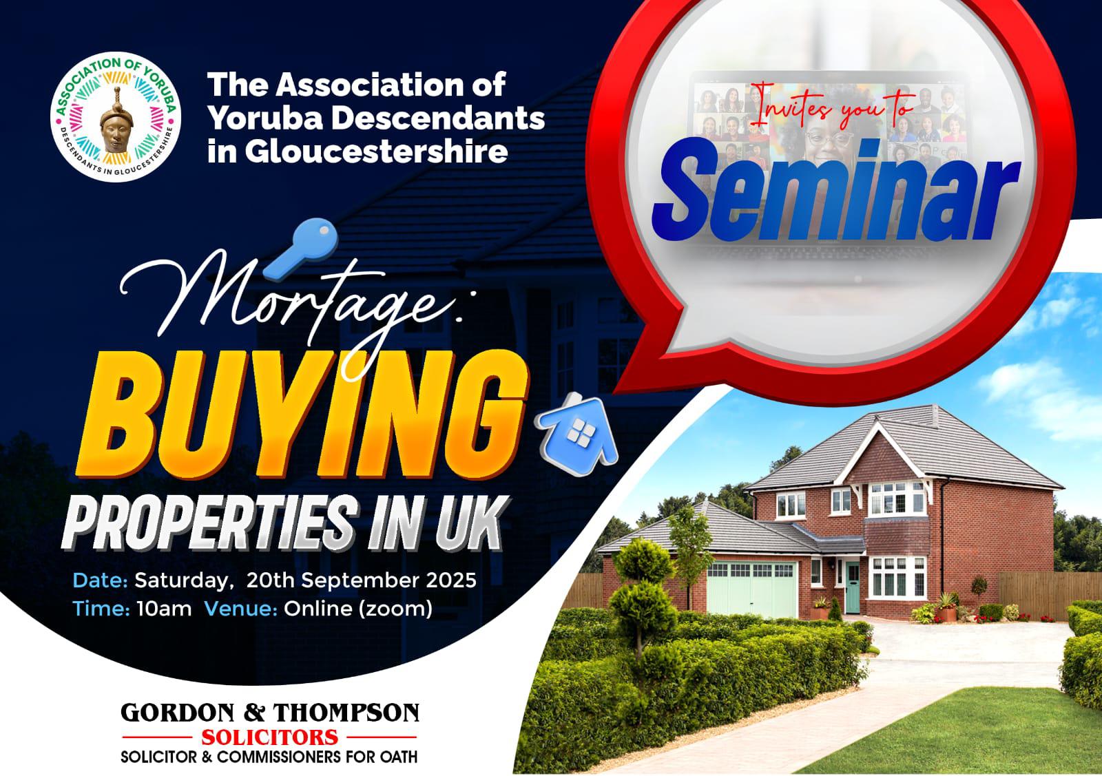Special seminar on buying property in the UK