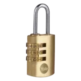 YALE Y150B Brass Open Shackle Combination Padlock