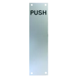 ASEC Push/Pull Engraved Finger Plate75mm Width x 1.2mm Depth (SSS) Satin Stainless Steel