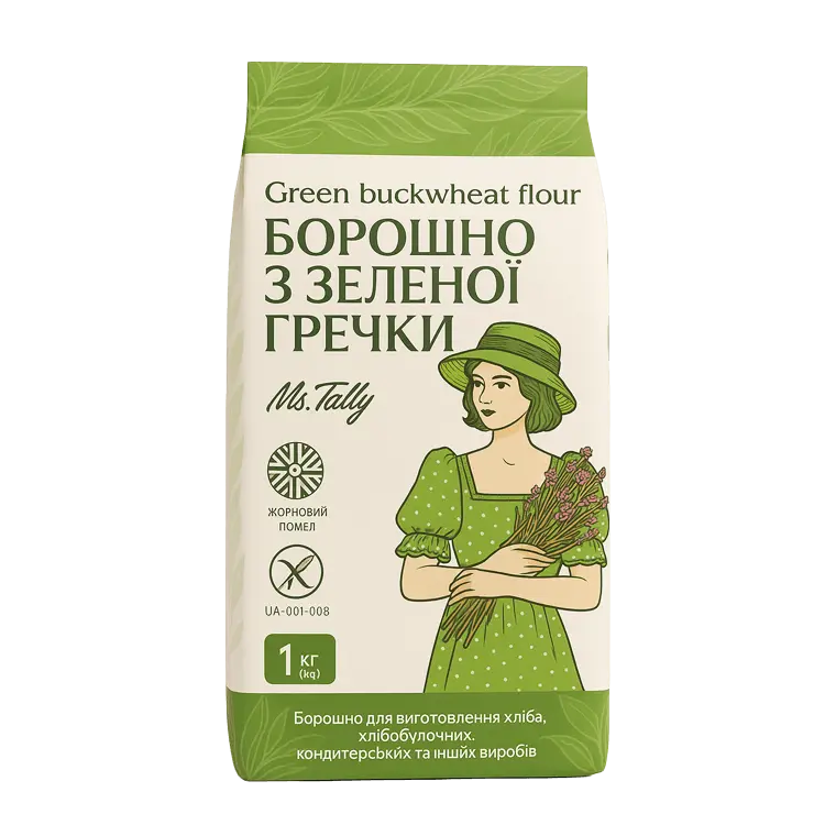 Борошно Зеленої Гречки1кг 