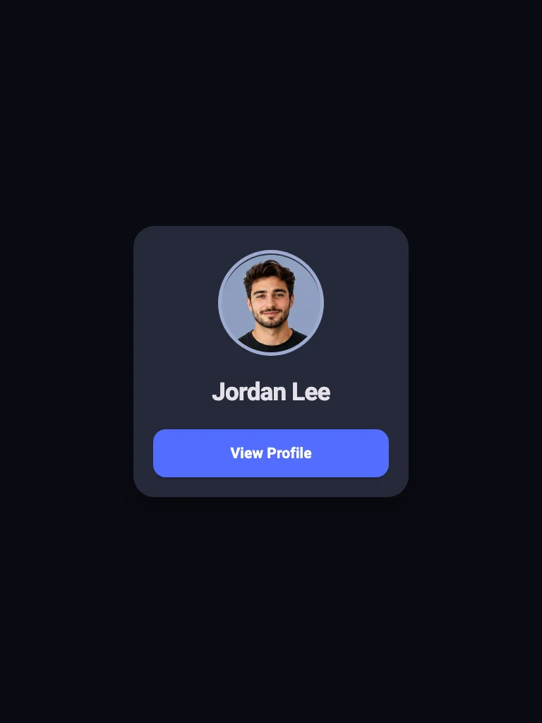 Profile card golden test rendered at a tablet screen size