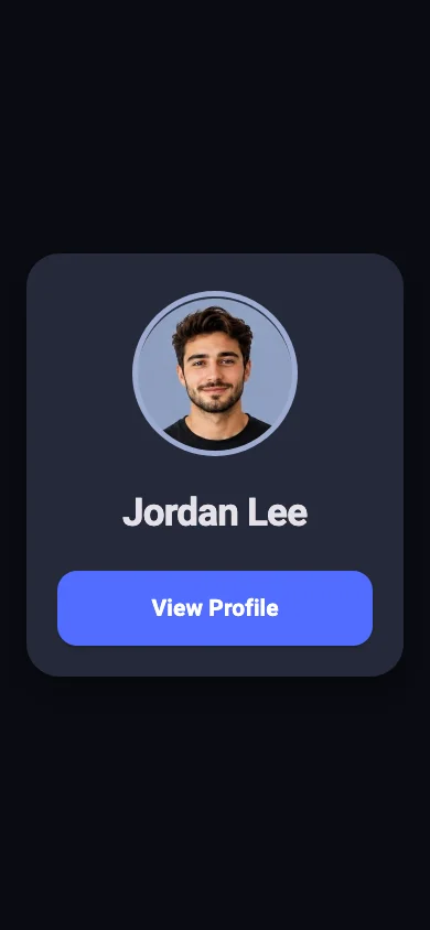Profile card after removing the icon from the View Profile button