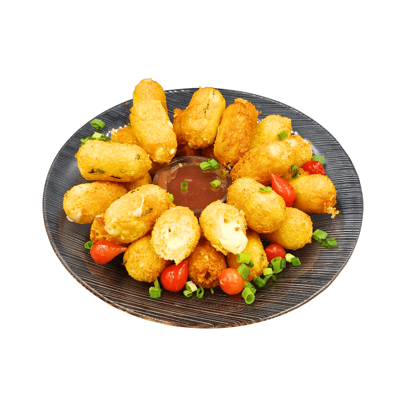 Bolinho de Arroz Recheado de Queijo