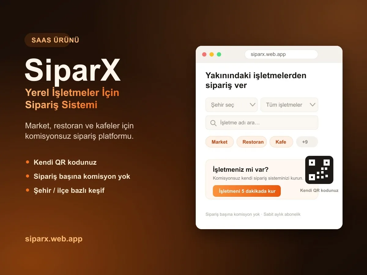 SiparX — Yerel Sipariş Sistemi