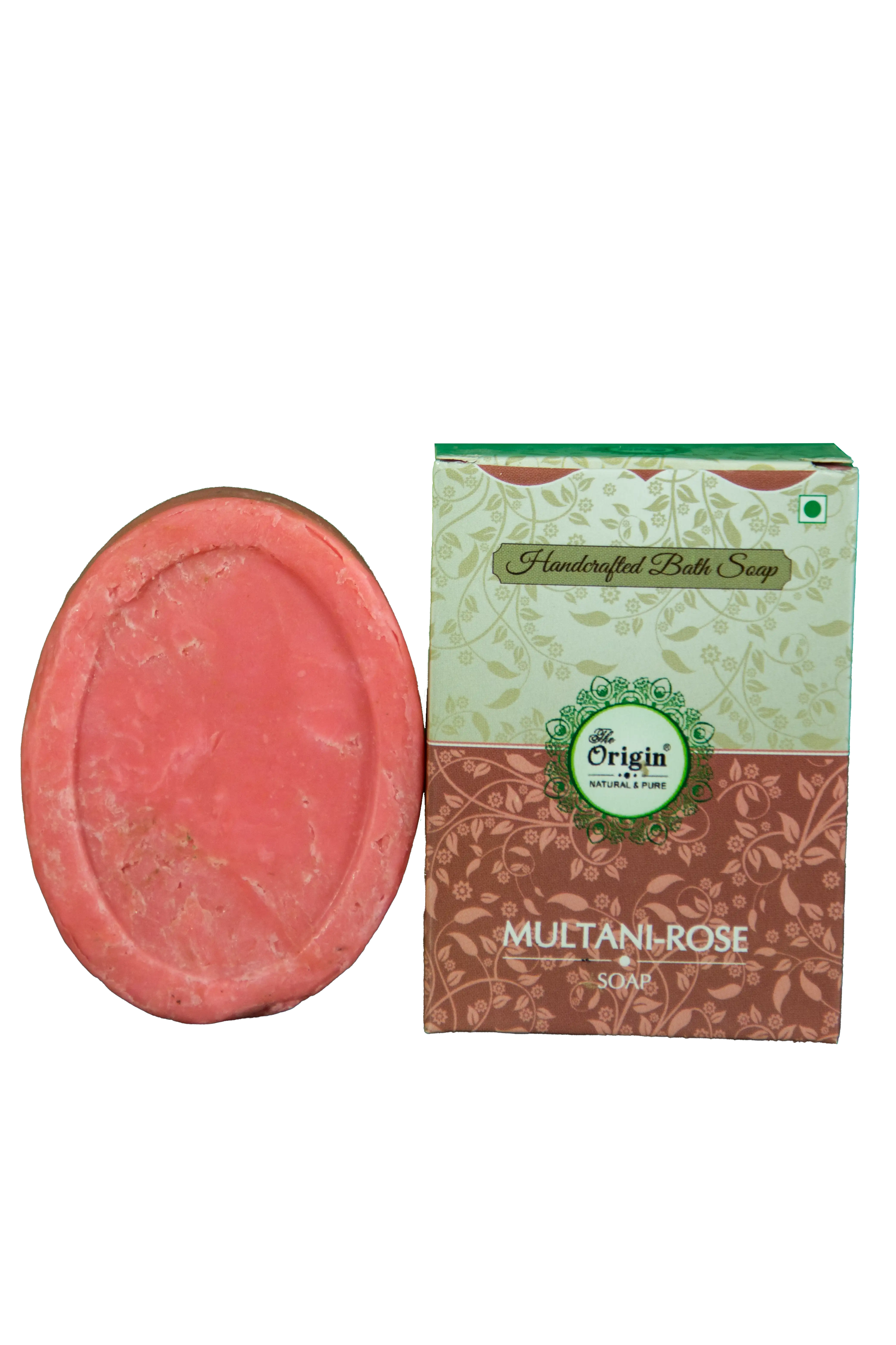 Multani Rose Organic Handmade Origin Soap 75g (Pack of 8)
