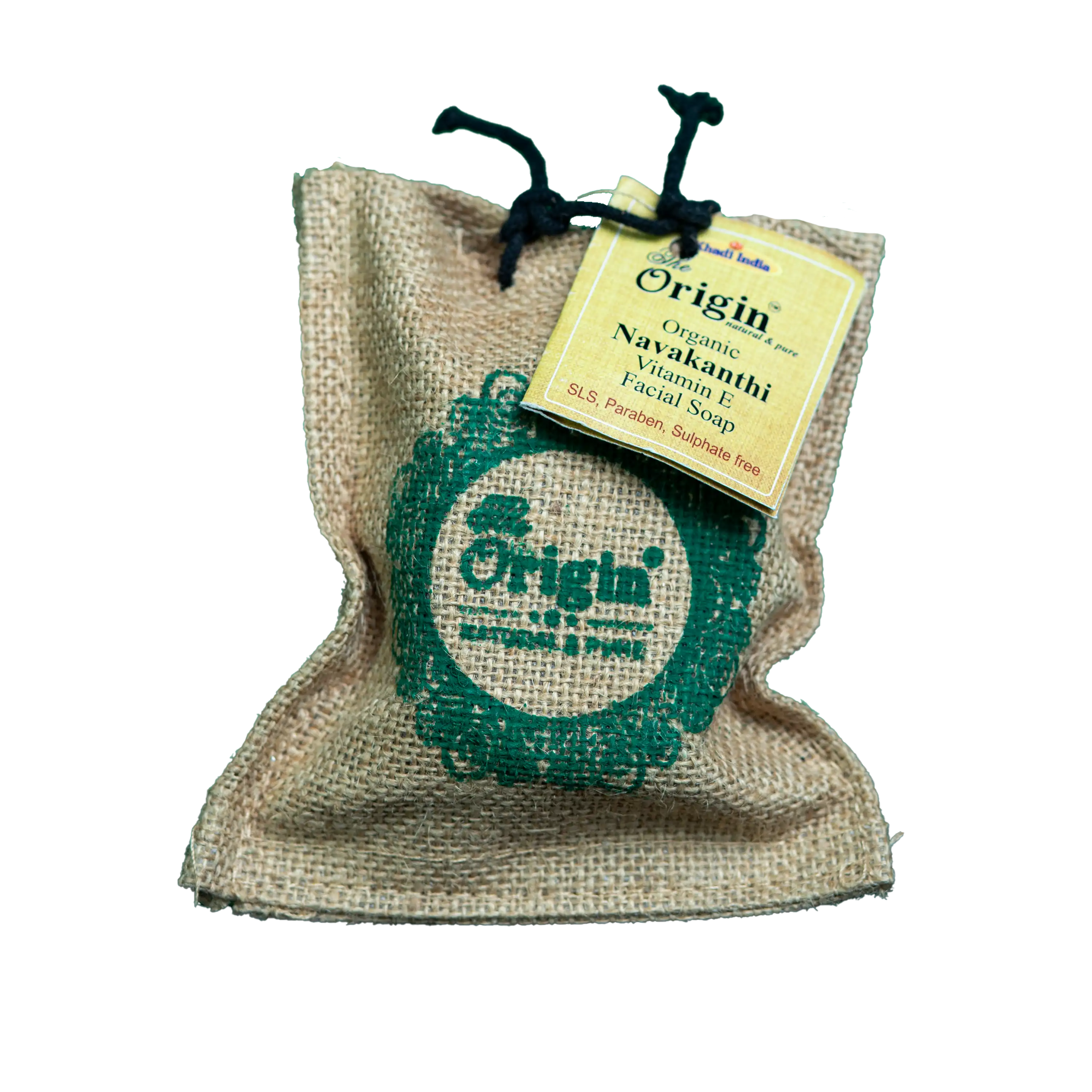 Navakanthi Organic Handmade Origin Soap 150g Jute Bag (Pack of 2)