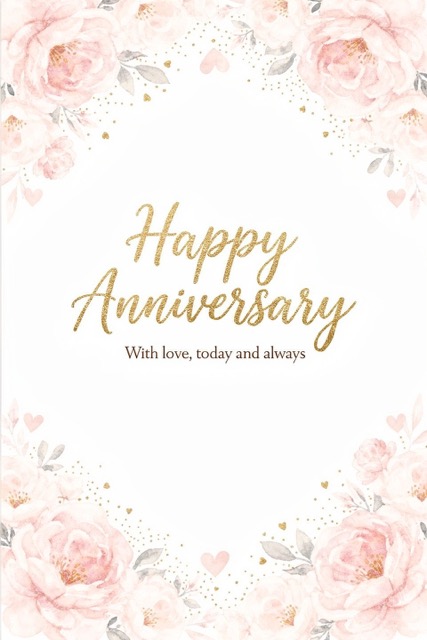 Happy anniversary digital greeting card template