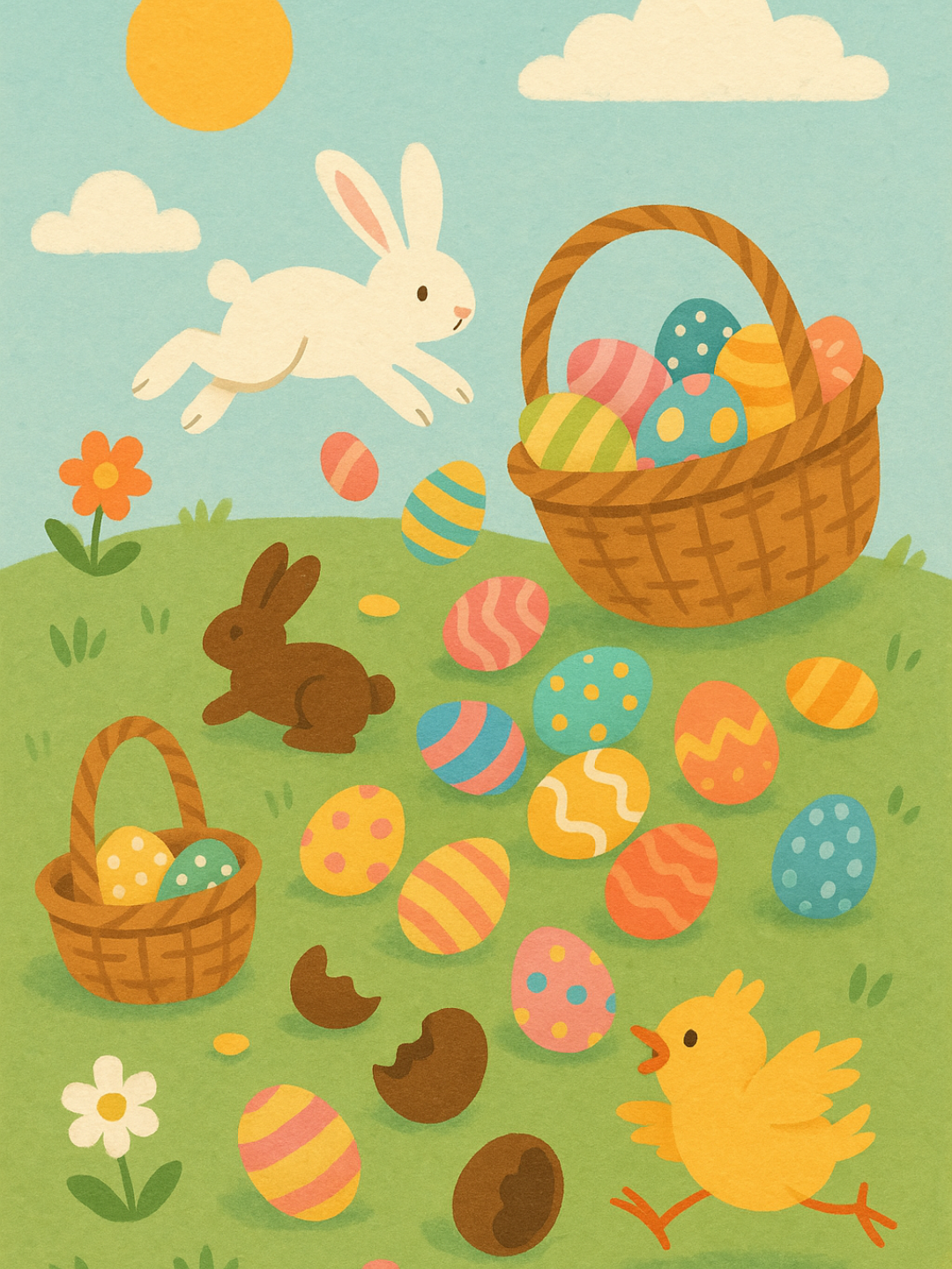 AI-designed Easter greeting card