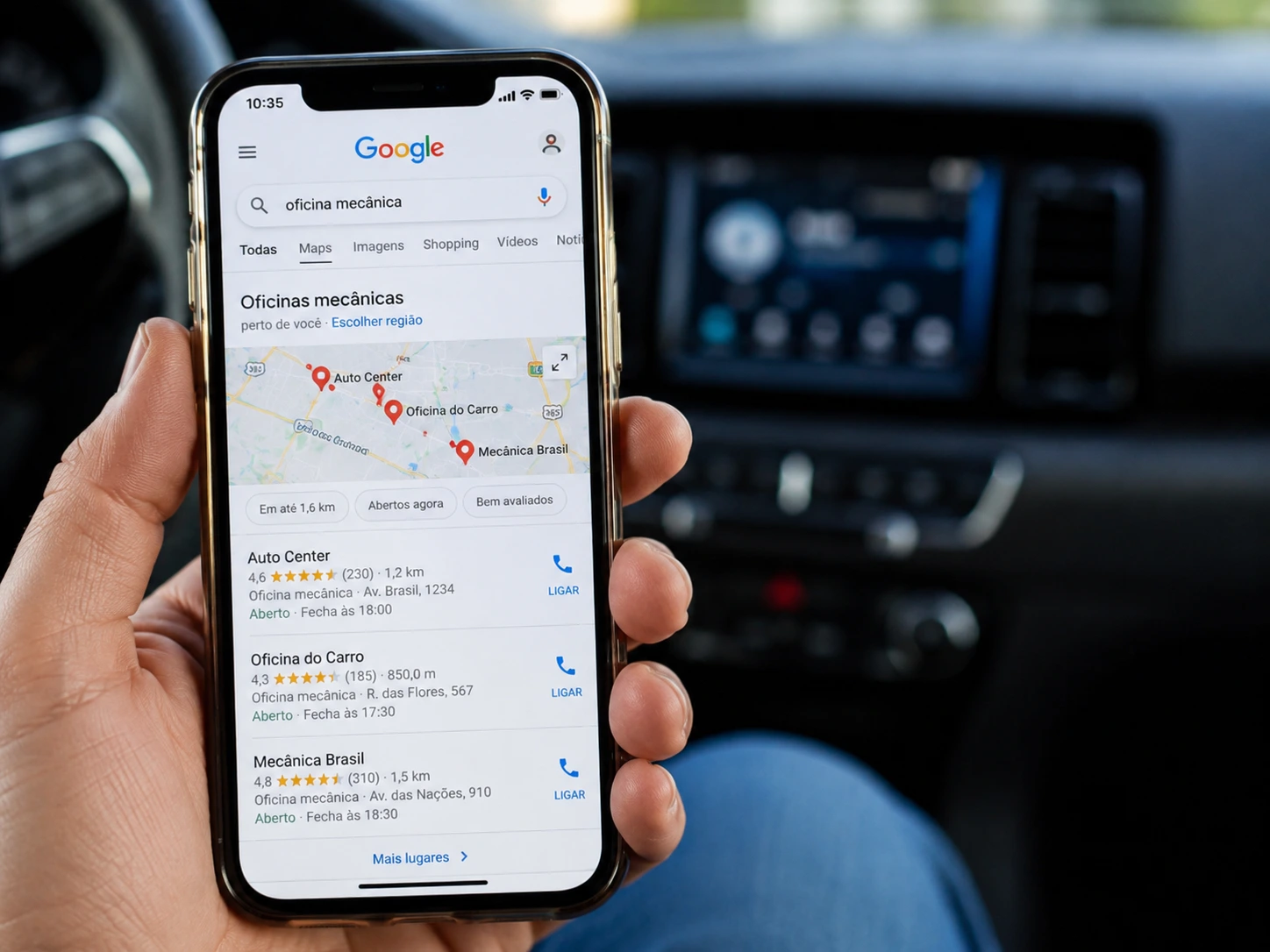 Cliente fazendo orçamento pelo celular