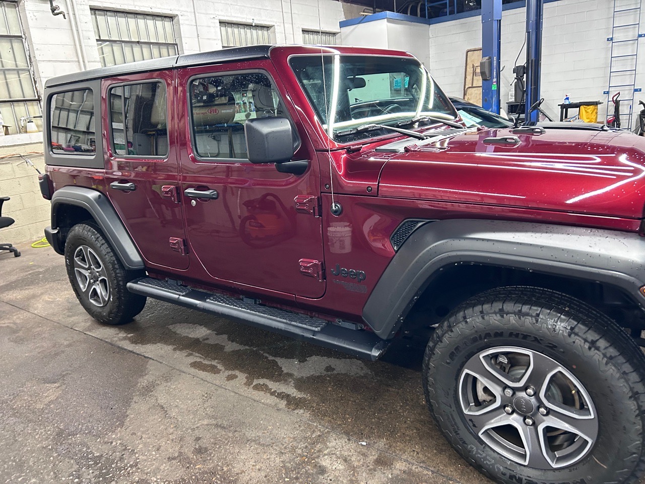 2022 Jeep Wrangler Unlimited Sport S - Burgundy exterior view 10