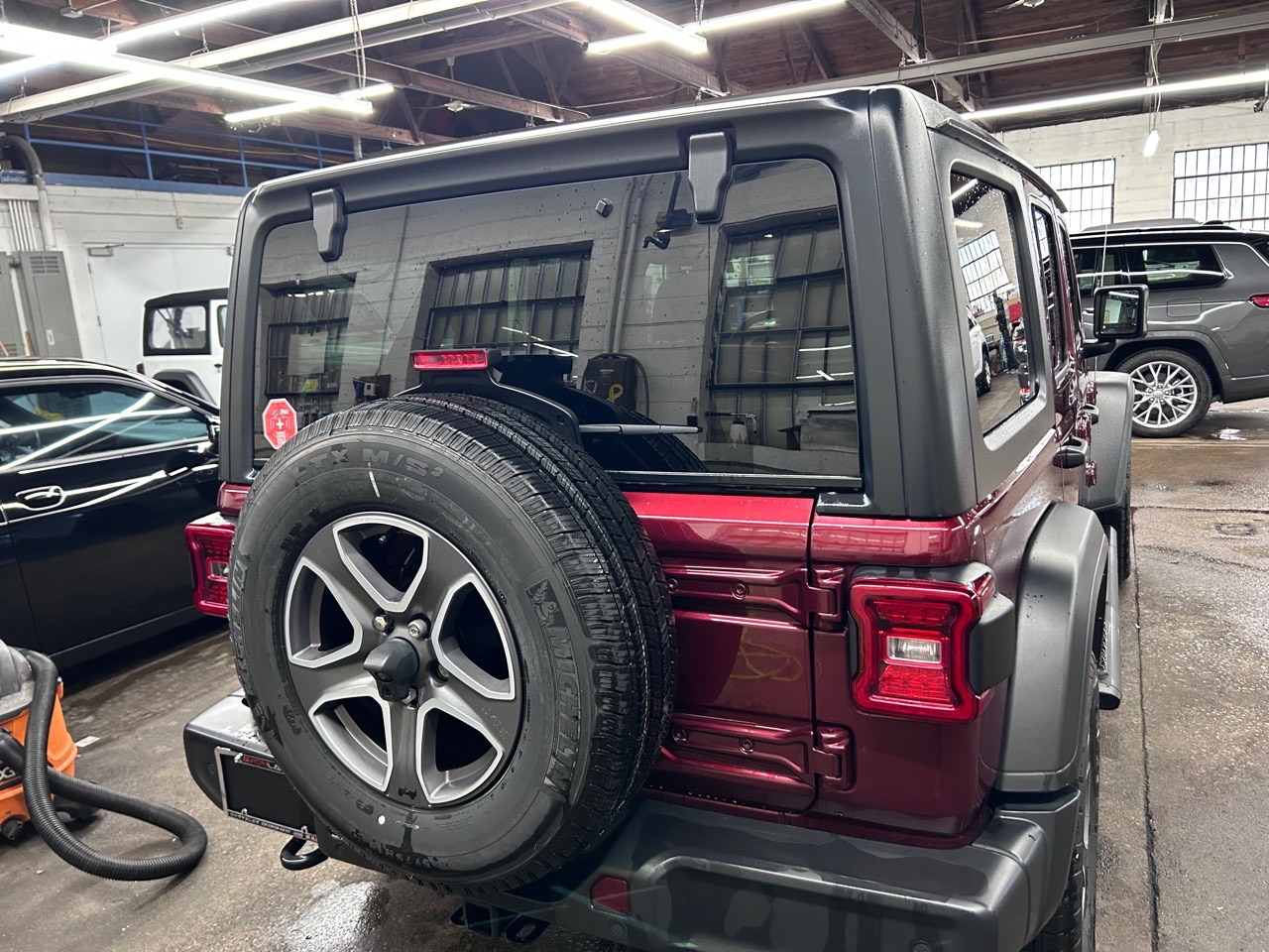 2022 Jeep Wrangler Unlimited Sport S - Burgundy exterior view 11