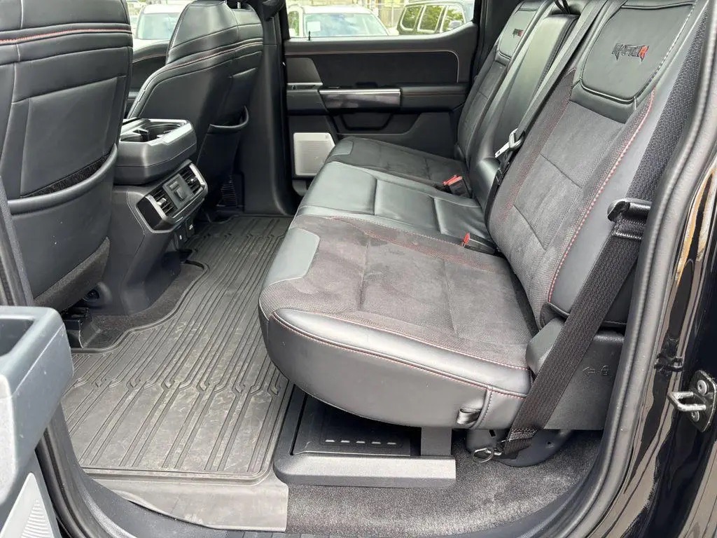 2025 Ford F 150 Raptor — Black interior and detail view 12, for sale at Jacobautodeals in Bellingham, WA