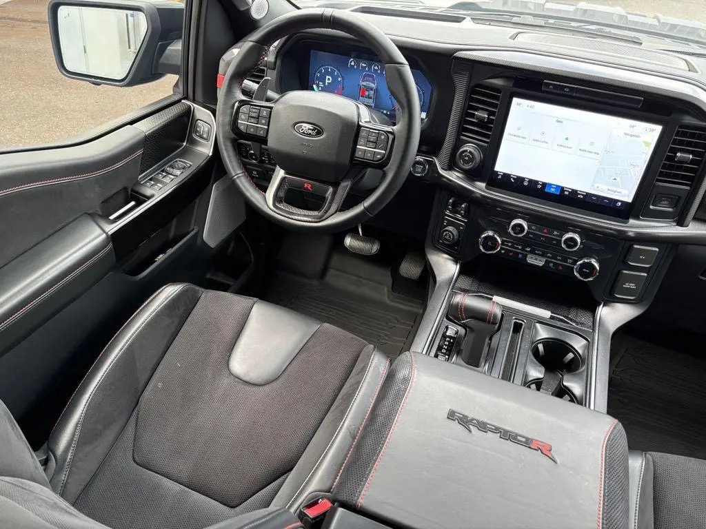2025 Ford F 150 Raptor — Black interior and detail view 10, for sale at Jacobautodeals in Bellingham, WA