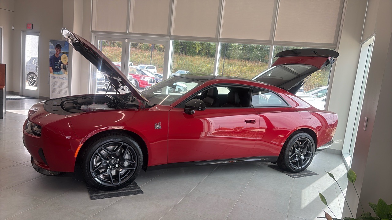 2026 Dodge Charger Scat Pack — Red exterior view 2, for sale at Jkhc 8889 in Hillsborough, NC