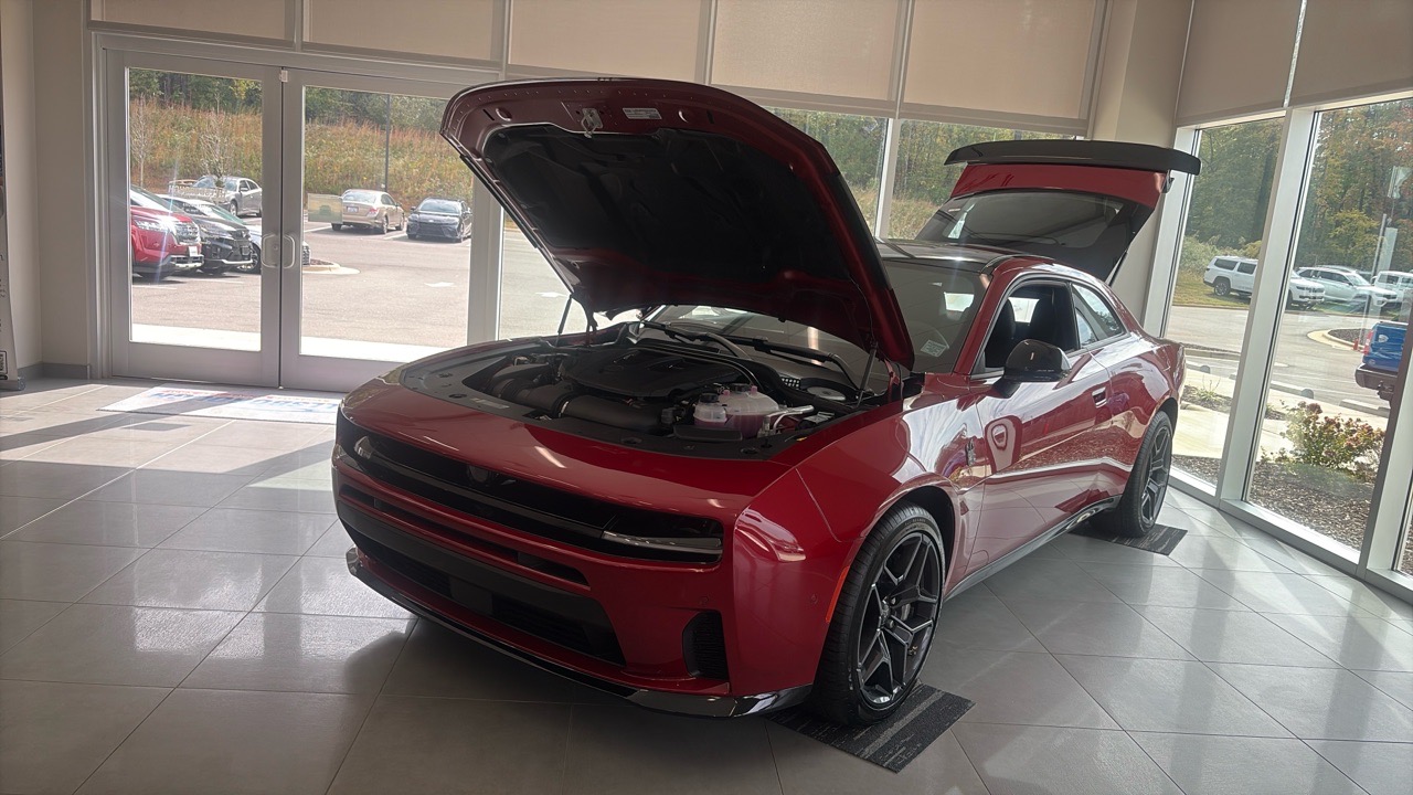 2026 Dodge Charger Scat Pack — Red exterior view 3, for sale at Jkhc 8889 in Hillsborough, NC
