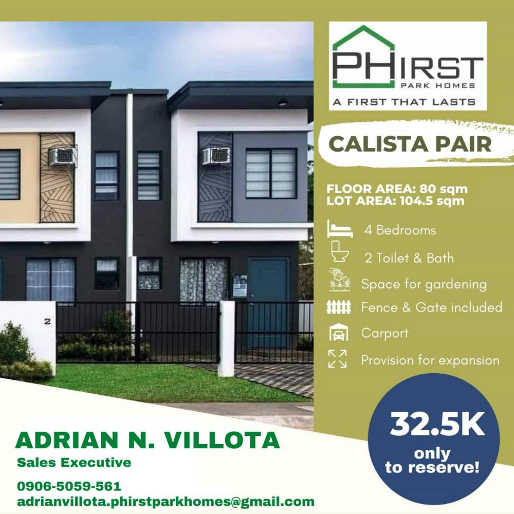 PHirst Park Homes - 4 BR Calista Pair — Philippines, 