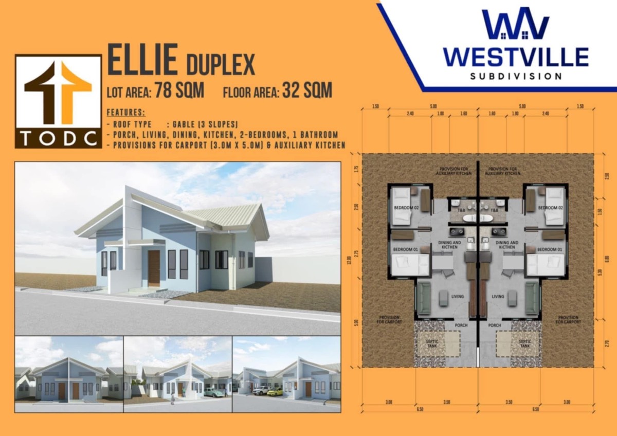 Westville subdivision- Duplex 2BR ( Ellie Model)  in Philippines, 