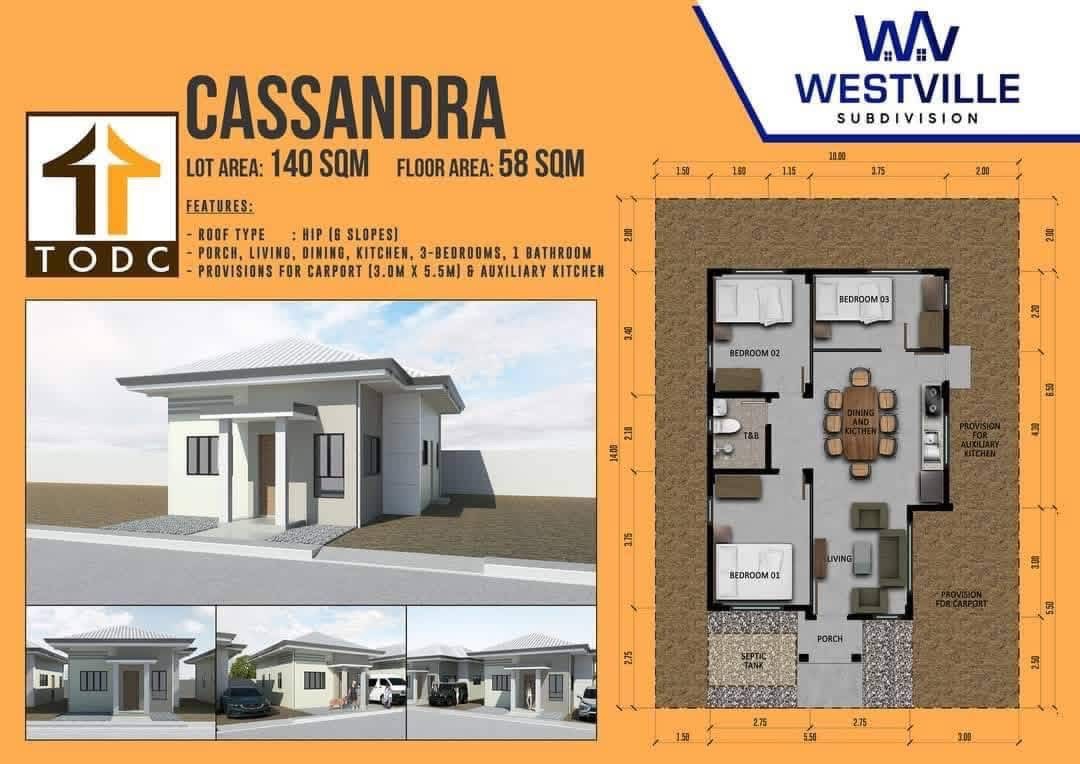 Westville Subdivision- Single Dettached 2BR ( Cassandra Model)  — Philippines, 