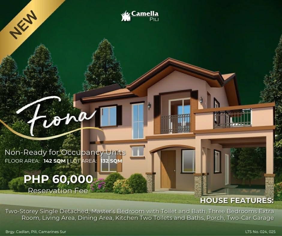 Camella Pili - 2 Storey Single Attached ( Fiona Model)  in Philippines, 