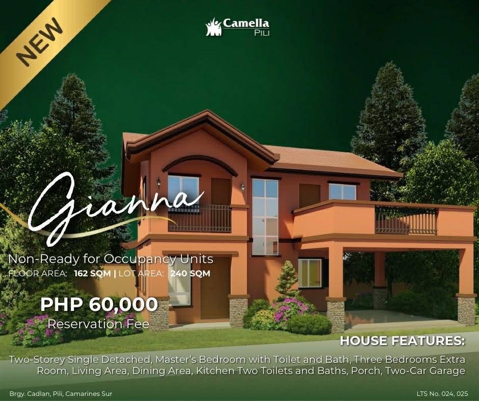Camella Pili- 2 Storey Single Dettached in Philippines, 