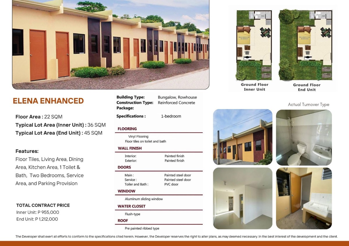 Lesandra by Bria Homes - Bungalow ( Elena Model)  in Philippines, 