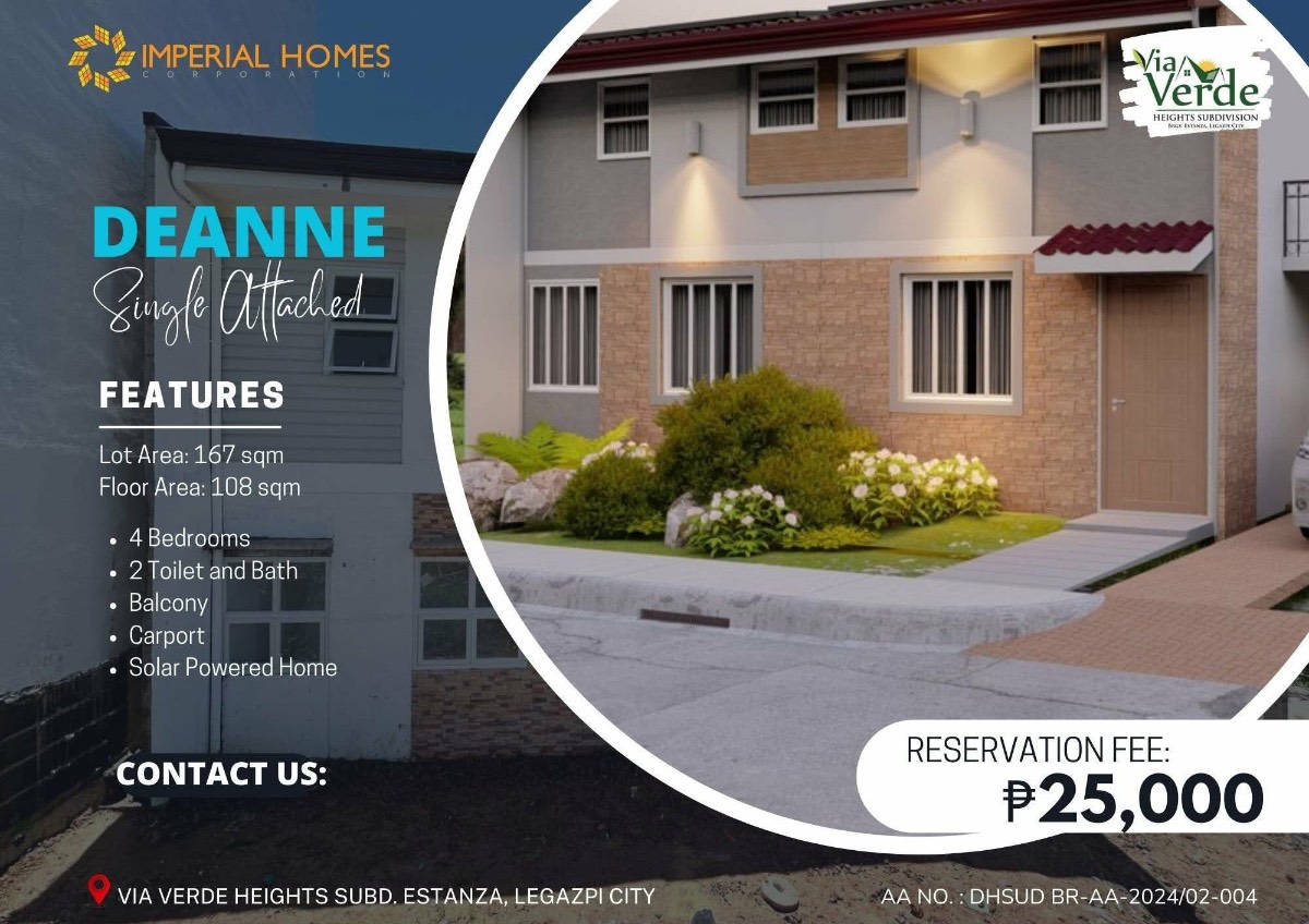 Via Verde Heights Subdivision - Single Attached (Deanne Model)  in Philippines, 