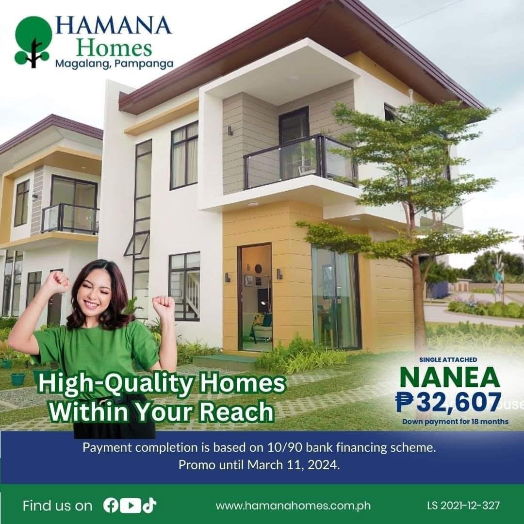 Hamana Homes- Single Attached ( Nanea Model)  in Philippines, 