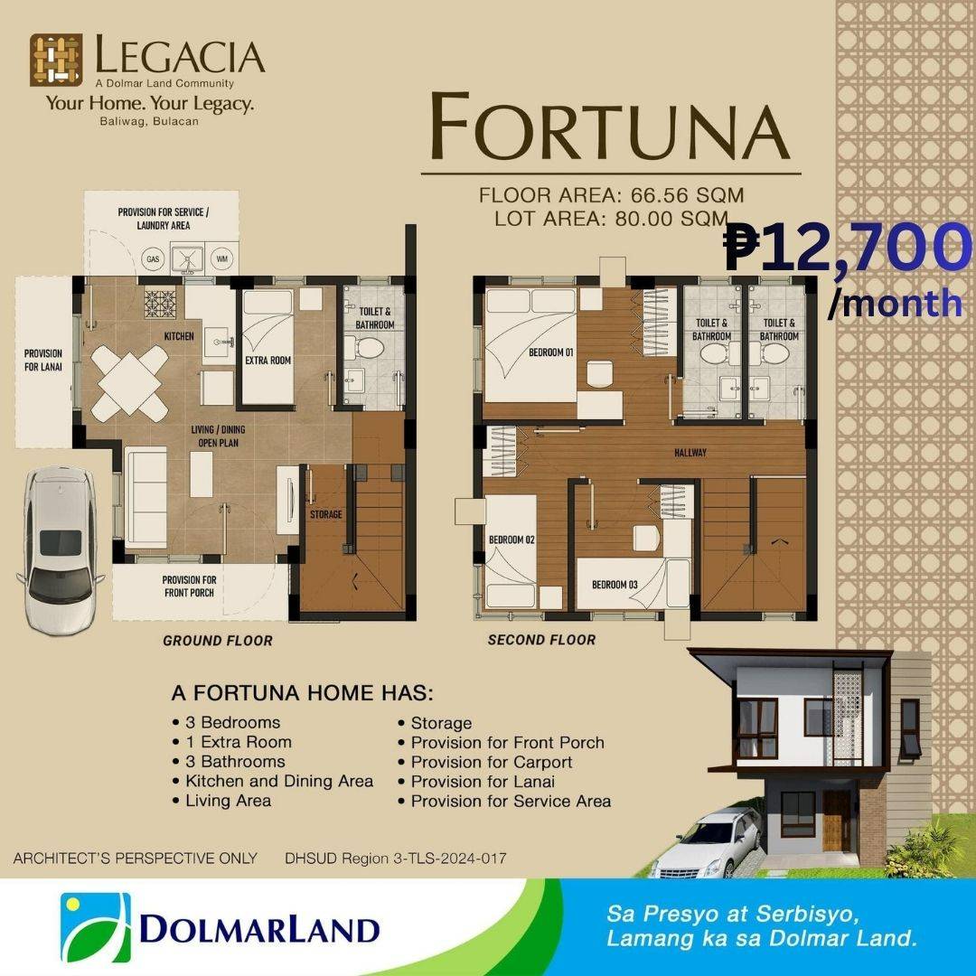 Legacia by Dolmar land - Single Attached (Fortuna model) in Philippines, 