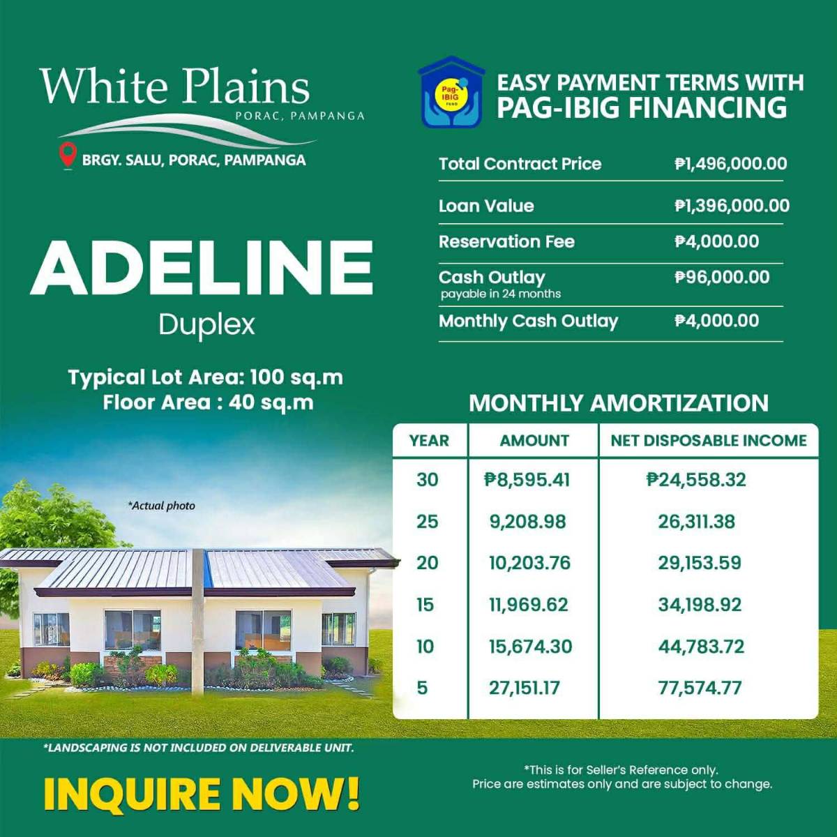 White Plains - Bungalow ( Adeline Model) in Philippines, 
