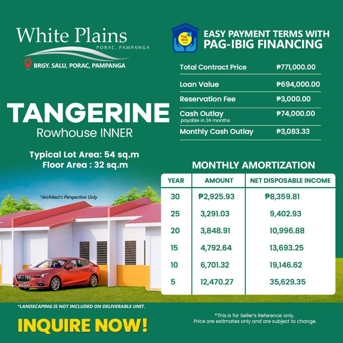 White Plains - Rowhouse ( Tangerine Model) in Philippines, 