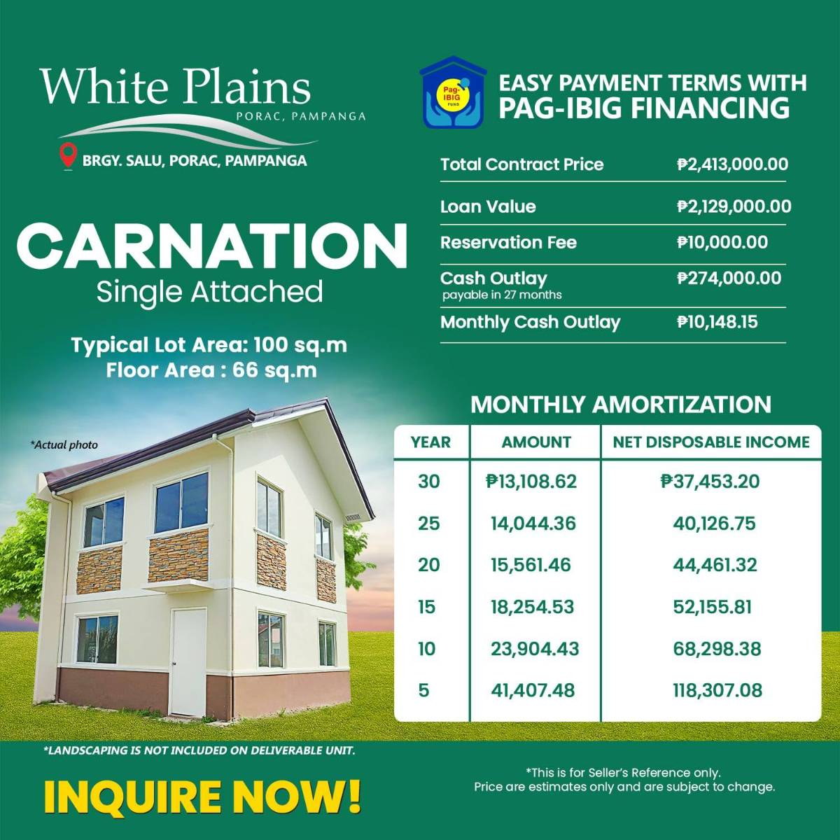 White Plains - Single Attached ( Carnation Model) in Philippines, 