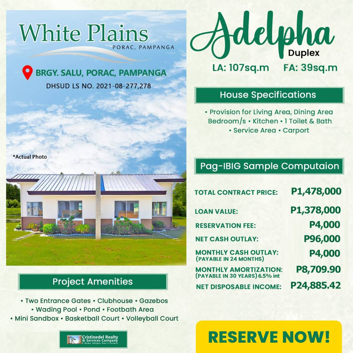White Plains - Duplex ( Adelpha Model) in Philippines, 