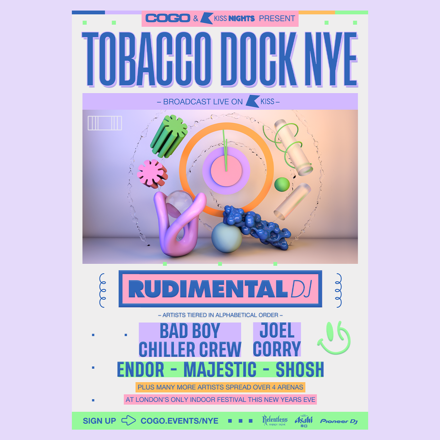 COGO and KISS Nights Present Tobacco Dock NYE