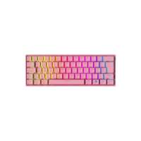 Teclado Mecânico Gamer KBM! GAMING TG600, Rosa, 60% e ABNT2, RGB, Switch Gateron Red - KGTG600RSVR