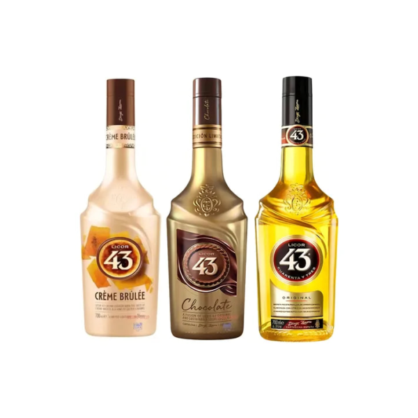 Kit Licor 43 +chocolate +creme Brulee Caramelo 700ml