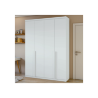 Guarda-roupa Solteiro 4 Portas 2 Gavetas Alonzo 100% MDF Branco