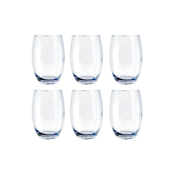 Conjunto De 6 Copos Califórnia 450ml Praticasa Cor Transparente