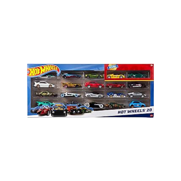Hot Wheels Diecast Veículo de Brinquedo Pacote Surpresa 20 carros para crianças a partir de 3 anos