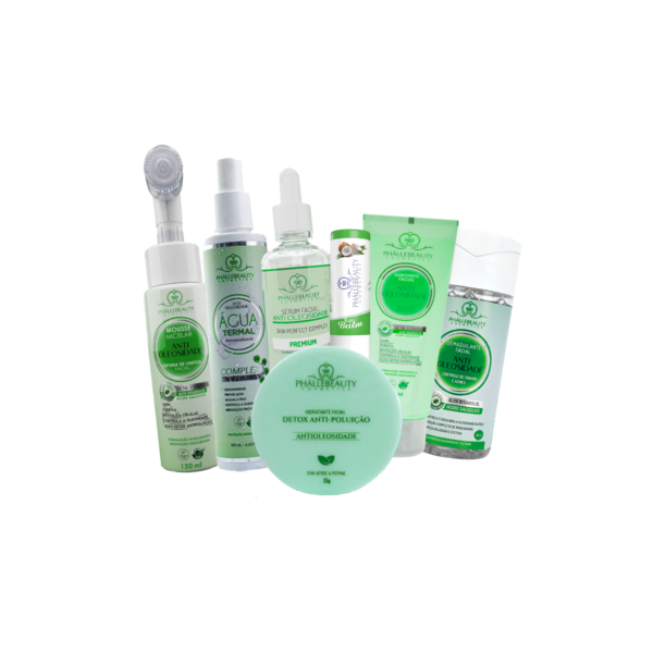 Kit Cuidado Facial Antioleosidade 7 Itens PhálleBeauty