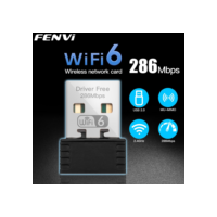 FENVI-AX286 Placa de rede, WiFi 6 Adaptador, Mini Dongle USB, Recepção de Sinal, PC, Computador portátil, janelas 10, 11, 2.4GHz, 802.11AX, Driver Livre