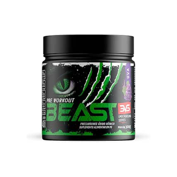 3VS Nutrition Pré-Treino Beast 300g Sabor Uva