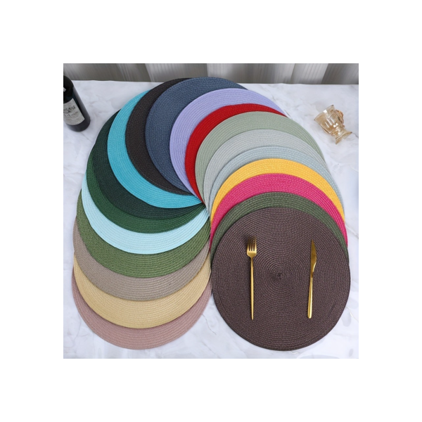 KIT 6 PS JOGO AMERICANO SOUSPLAT REDONDO 38cm