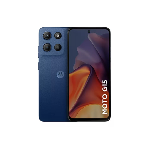 Smartphone Motorola Moto G15 - 128gb 12gb (4gb Ram+8gb Ram Boost) E Camera 50mp Com Ai E Night Vision Bateria De 5200 Mah Tela Fhd+ 6.7 Com Superbrilho Nfc Azul Escuro
