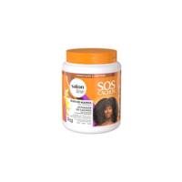 Salon Line, Ativador de Cachos, SOS Cachos, Óleo de Manga, Vegano - Para Cabelos Ondulados, Cacheados e Crespos, 1 kg