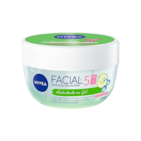 NIVEA Hidratante Facial em Gel 100g - Sua fórmula especial deixa a pele sequinha e bem cuidada por 24h, não obstrui os poros e controla a oleosidade, com ácido hialurônico e pepino
